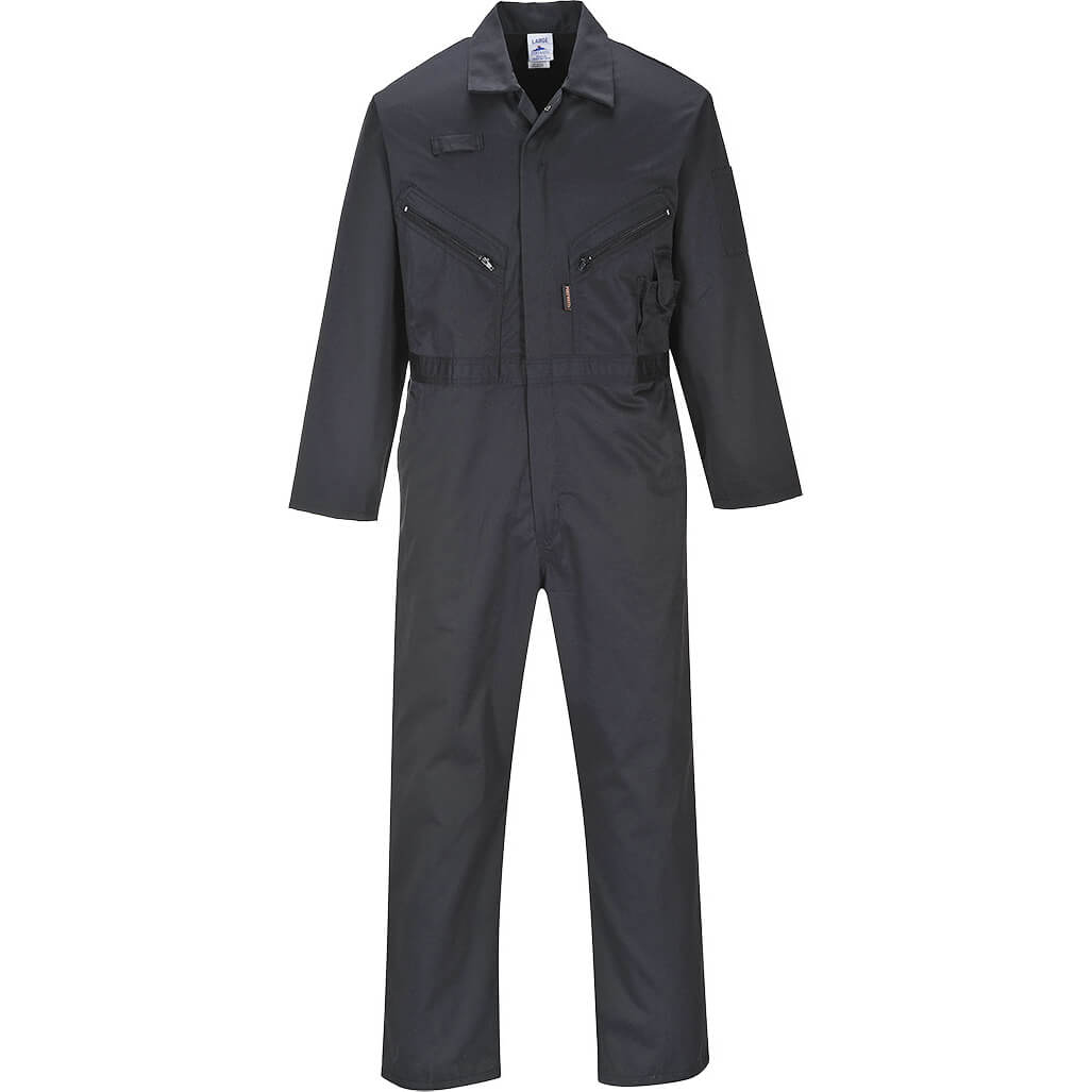 Image of Portwest Liverpool Zip Coverall Black XS 31"