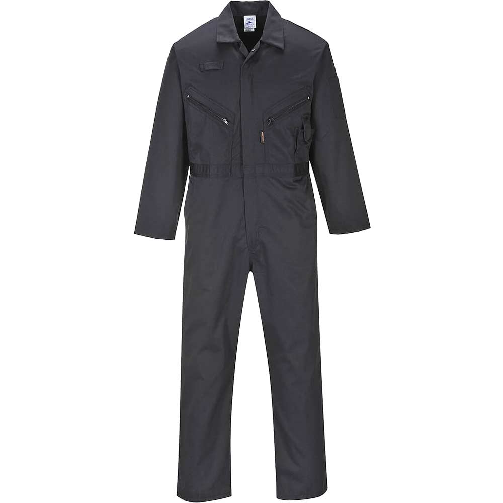 Image of Portwest Liverpool Zip Coverall Black XS 31"