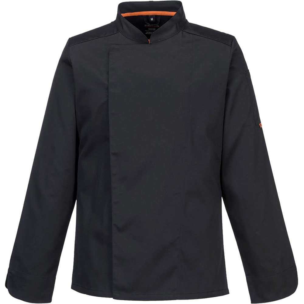 Portwest MeshAir Pro Long Sleeve Chefs Jacket Black XL