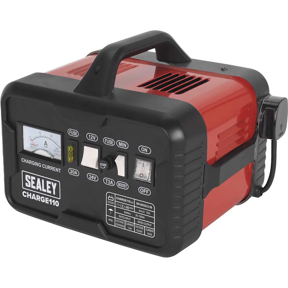 Sealey CHARGE110 Automotive Battery Charger 12v or 24v