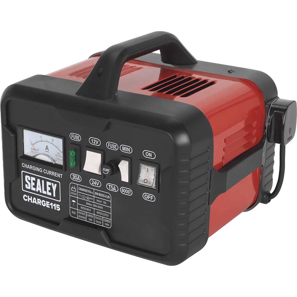 Image of Sealey CHARGE115 Automotive Battery Charger 12v or 24v