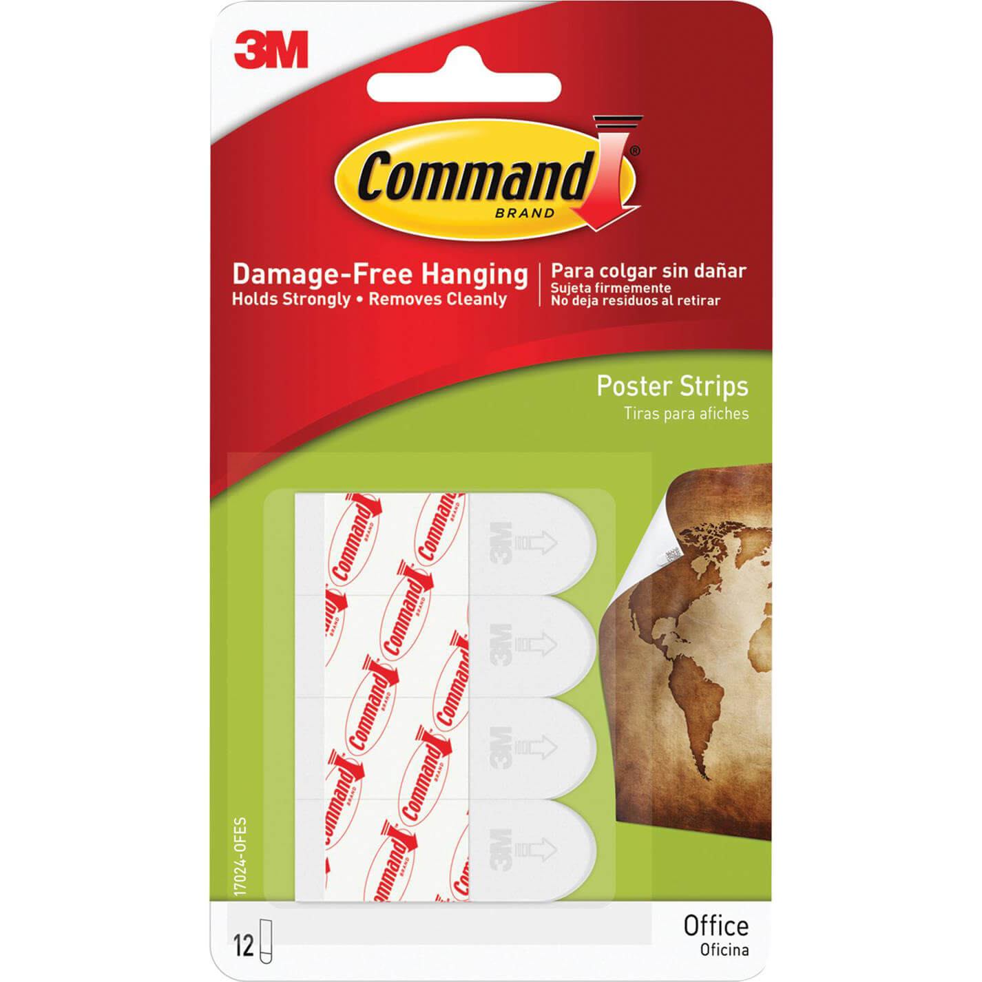Image of Command Adhesive Poster Strips White Pack of 12