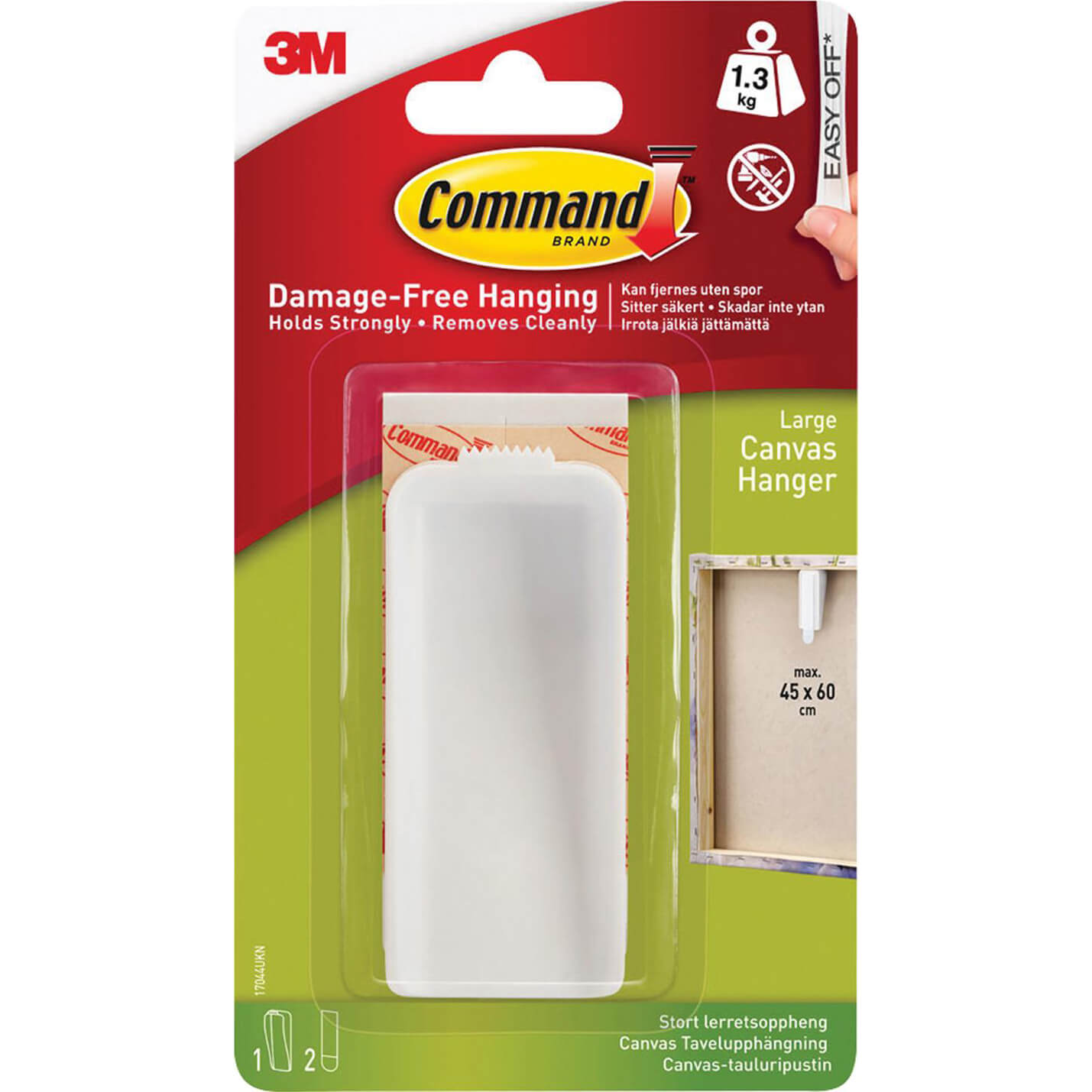 Image of Command Adhesive Strip Canvas Picture Hanger White L Pack of 1