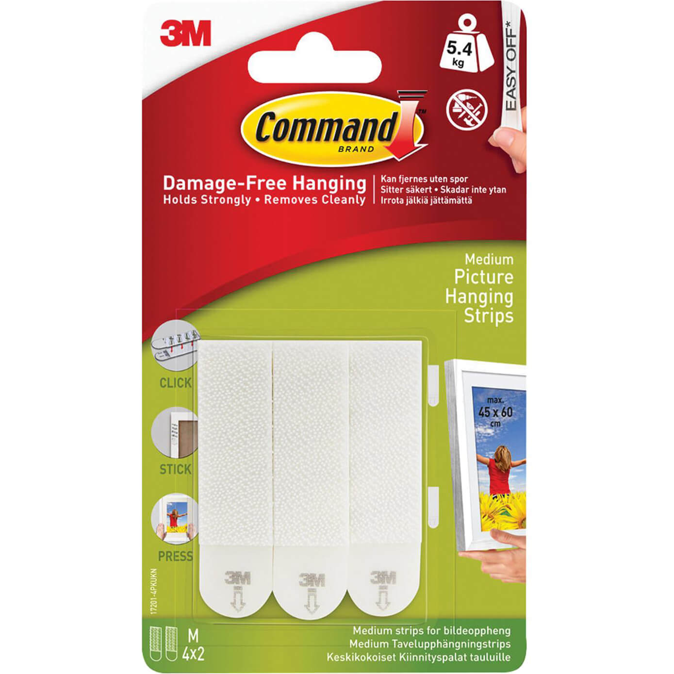Image of Command Picture Hanging Adhesive Strips White M Pack of 4