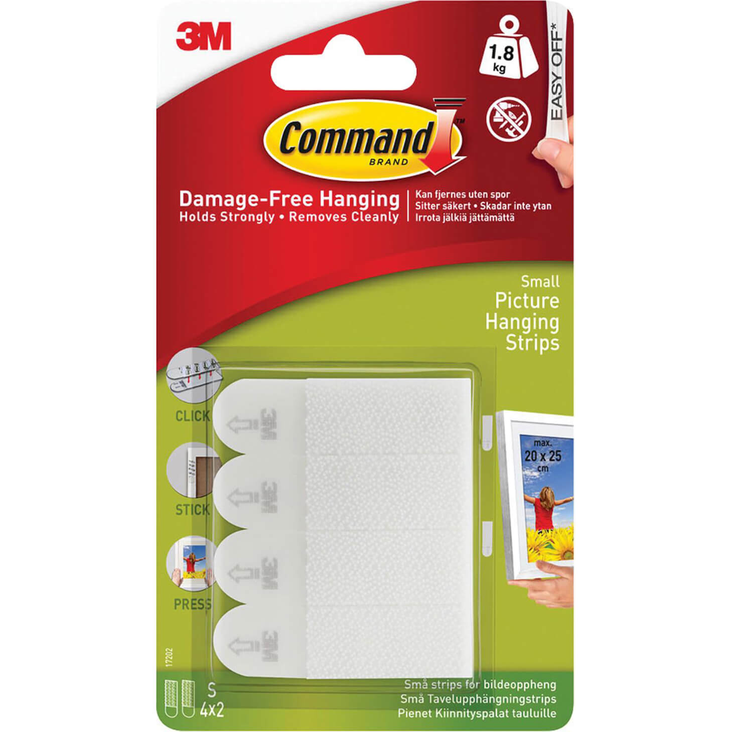 Image of Command Picture Hanging Adhesive Strips White S Pack of 4