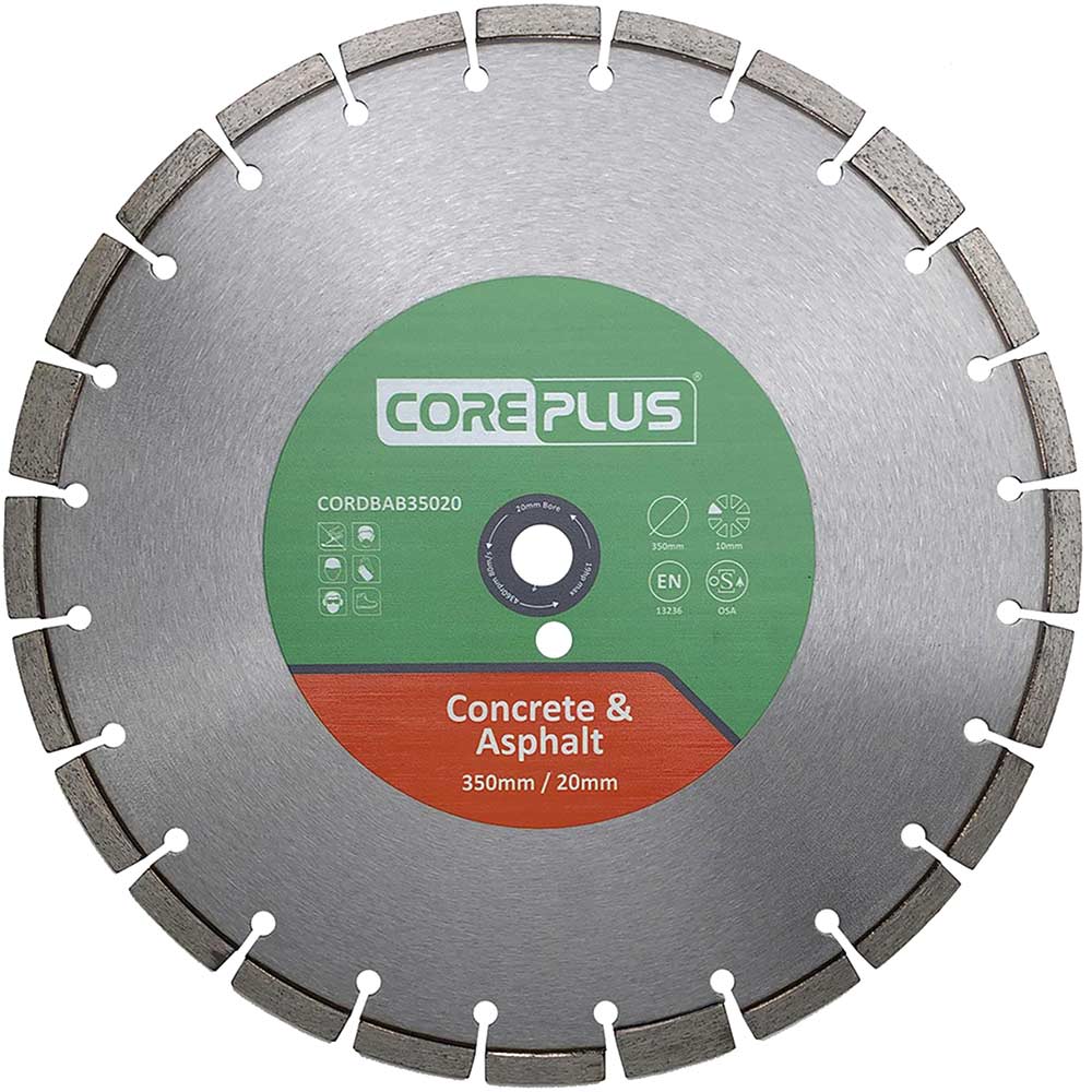 Coreplus Concrete and Asphalt Diamond Blade 350mm 20mm
