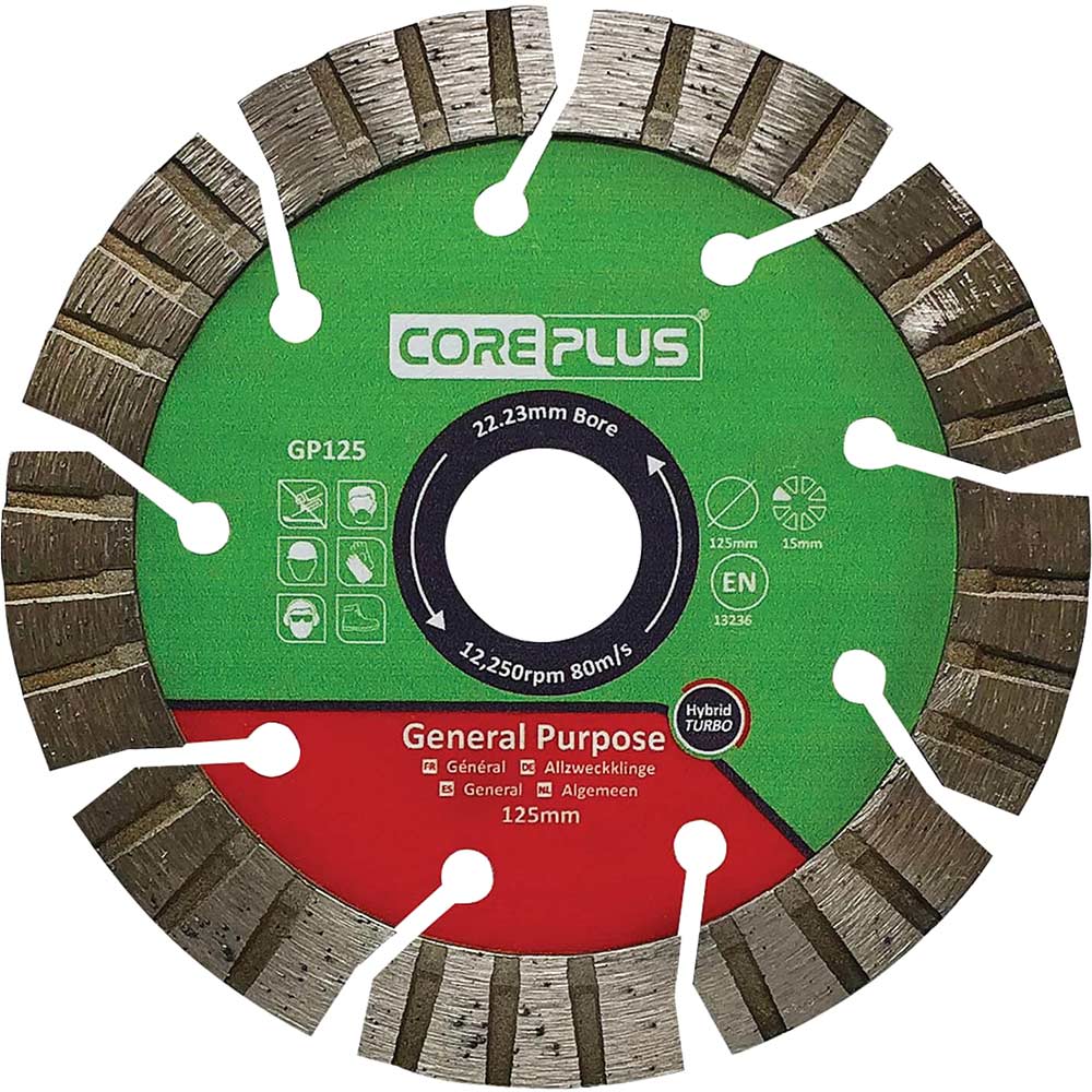 Image of Coreplus General Purpose Hybrid Turbo Diamond Blade 125mm 2.8mm 22mm