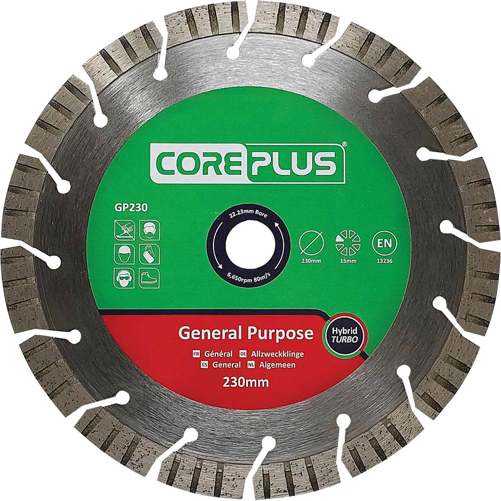 Image of Coreplus General Purpose Hybrid Turbo Diamond Blade 230mm 2.8mm 22mm