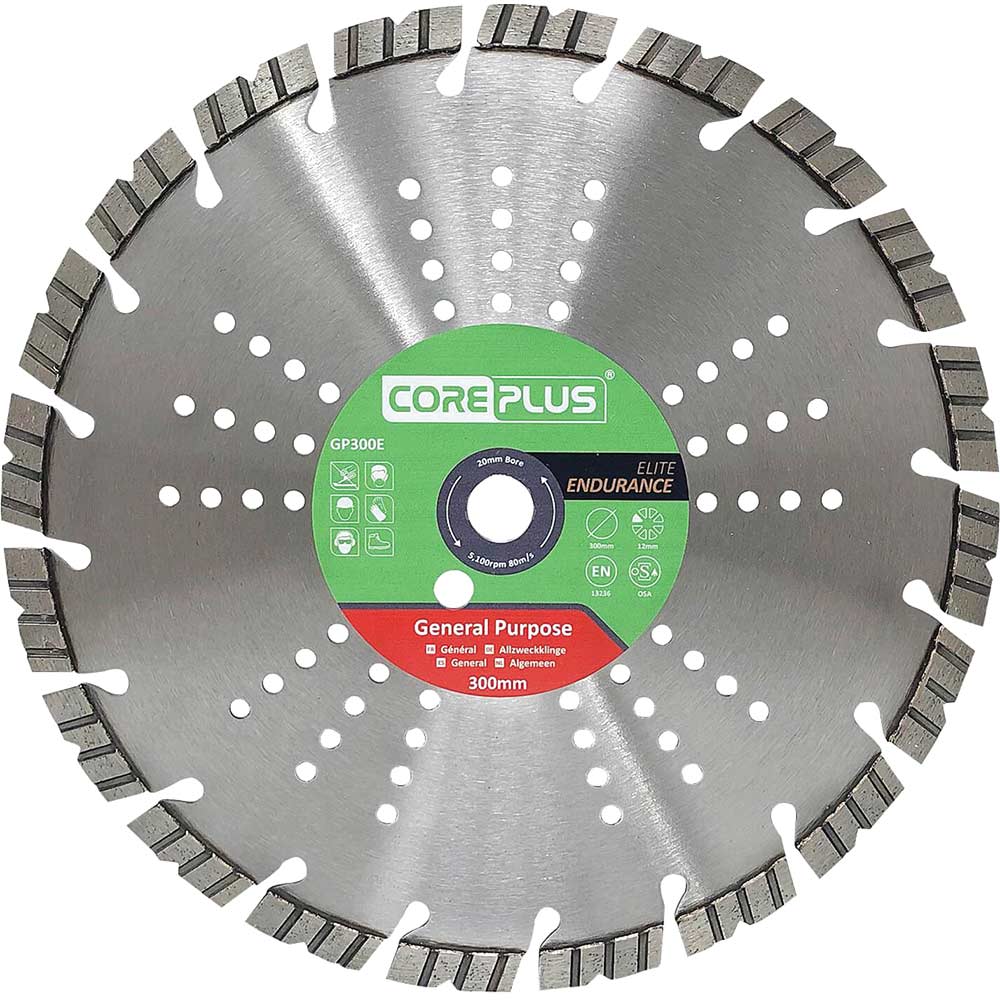 Photos - Cutting Disc Coreplus Elite General Purpose Diamond Blade 300mm 2.8mm 20mm DBGP300E