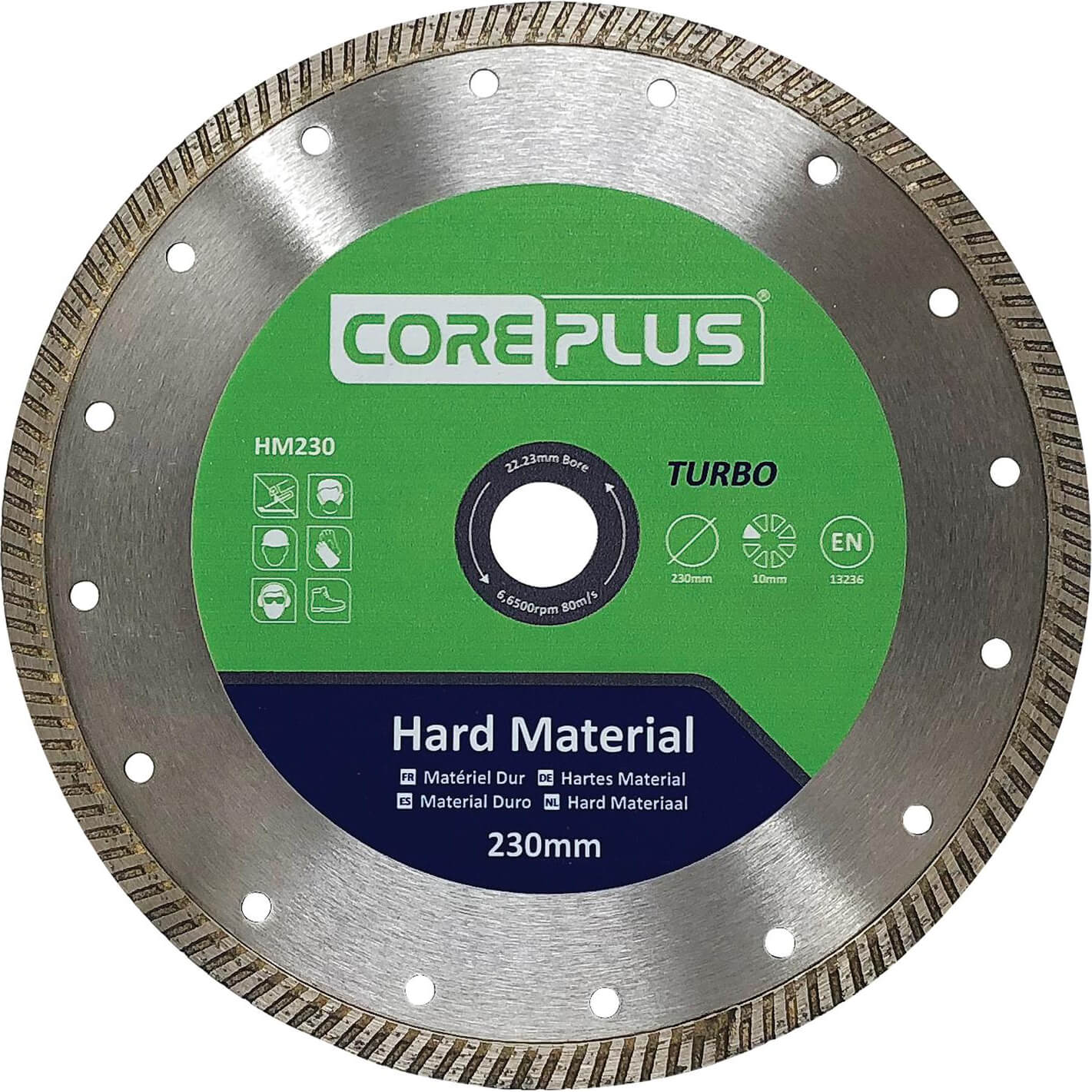 Image of Coreplus Hard Material Turbo Diamond Blade 230mm 2.6mm 22mm