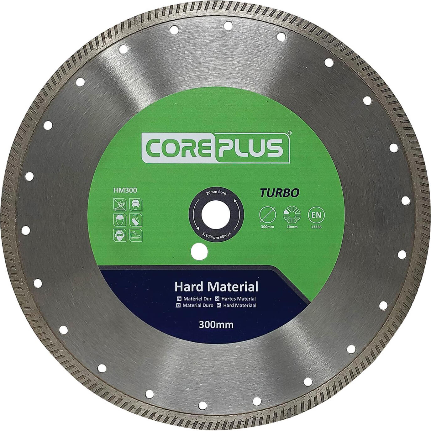 Photos - Cutting Disc Coreplus Hard Material Turbo Diamond Blade 300mm 2.8mm 20mm DBHM300