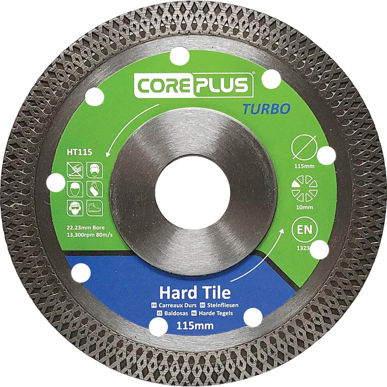 Image of Coreplus Hard Tile Cutting Turbo Diamond Blade 115mm