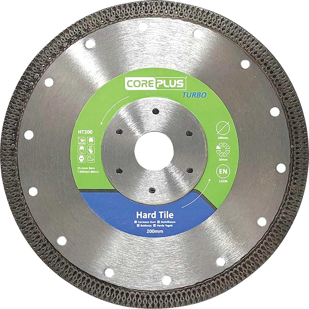 Image of Coreplus Hard Tile Cutting Turbo Diamond Blade 200mm