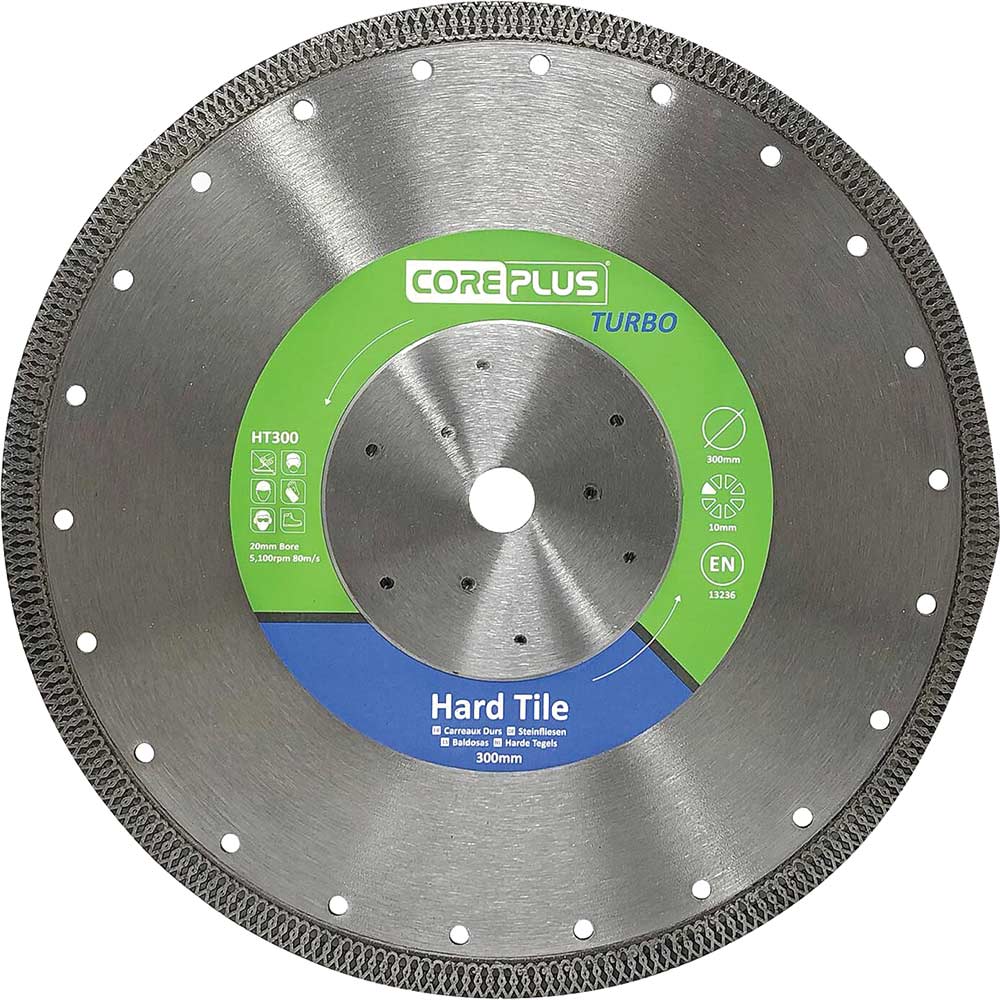 Image of Coreplus Hard Tile Cutting Turbo Diamond Blade 300mm