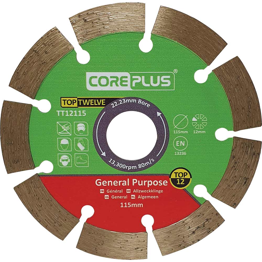 Image of Coreplus Top Twelve General Purpose Diamond Blade 115mm