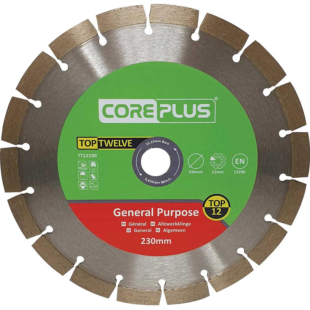 Coreplus Top Twelve General Purpose Diamond Blade 230mm