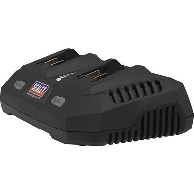 Sealey SV20 20v Cordless Li-Ion Dual Port Battery Charger