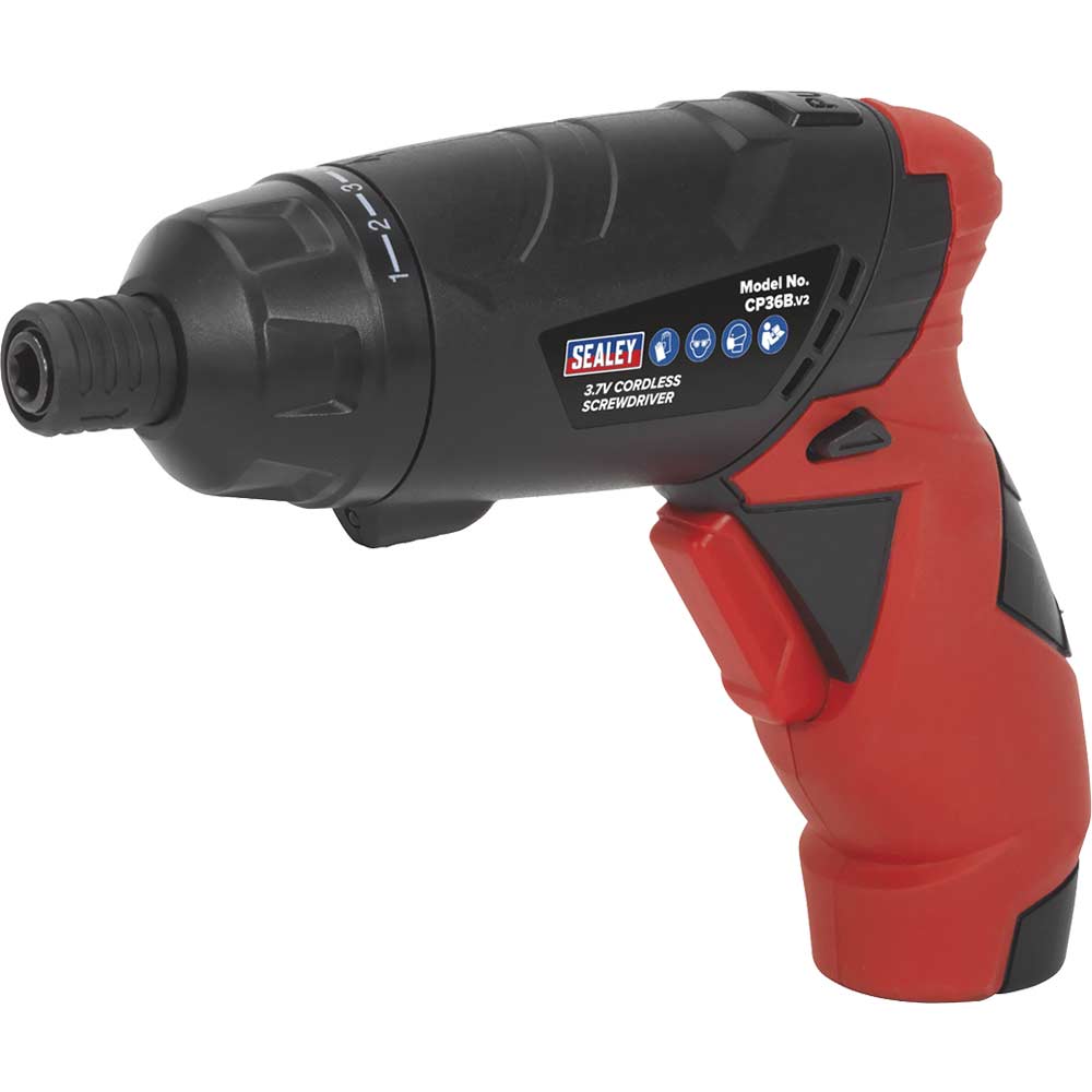 Sealey CP36B 3.7v Cordless Screwdriver 1 x 1.3ah Integrated Li-ion Battery Charger No Case