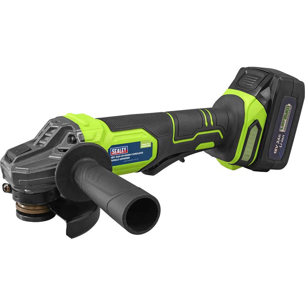 Sealey CP401LIHV 18v Cordless Angle Grinder 115mm 1 x 3ah Li-ion Battery Charger Case