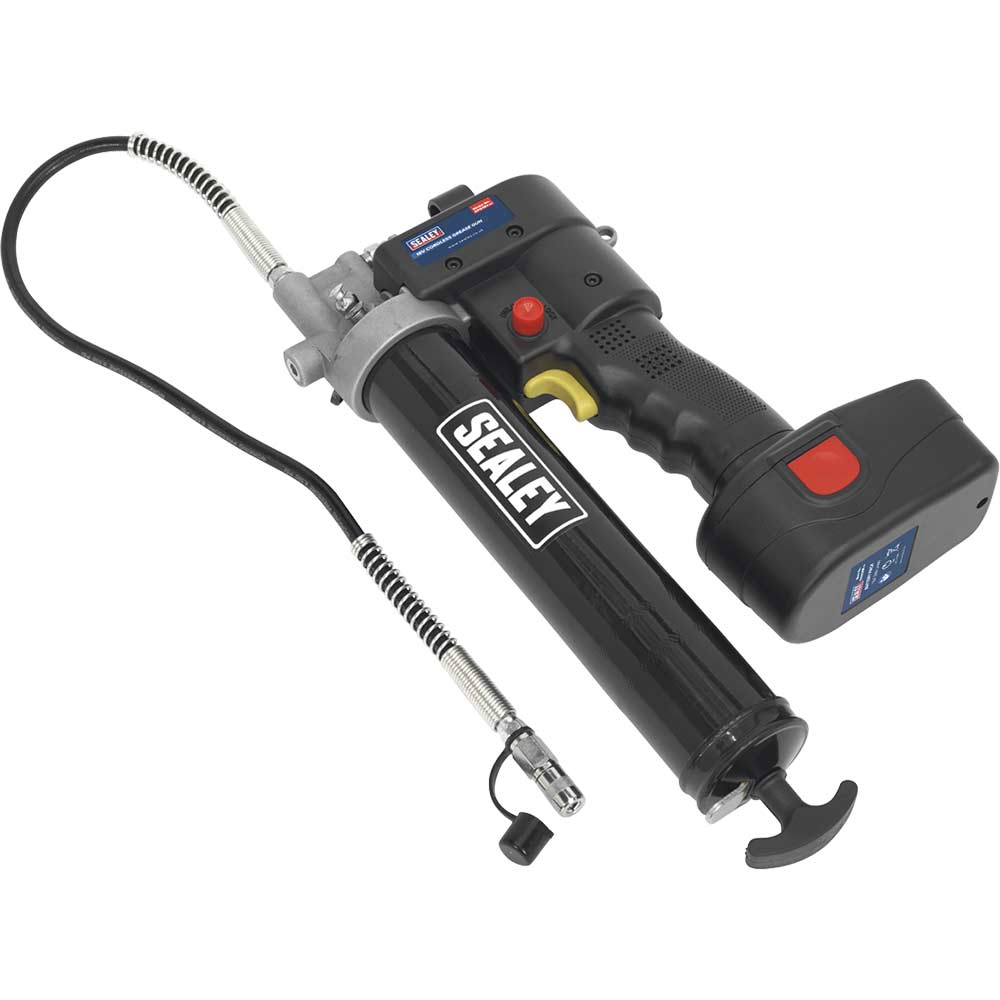 Sealey CPG18V 18v Cordless Grease Gun 1 x 1.7ah Li-ion Battery Charger Case