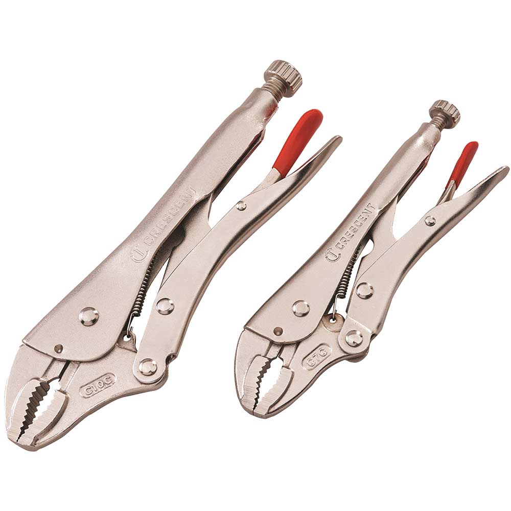 Crescent 2 Piece Curved Jaw Locking Plier Set