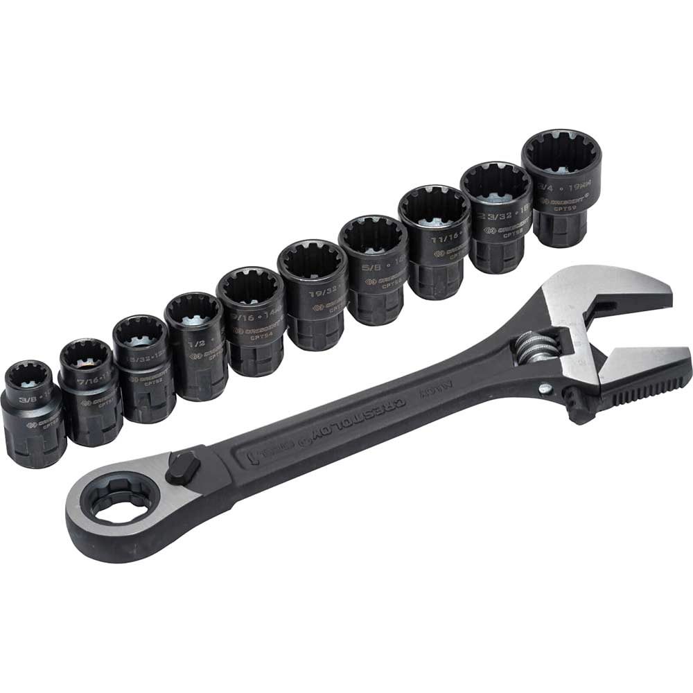 Image of Crescent 11 Piece X6 Pass Thru Adjustable Wrench Set