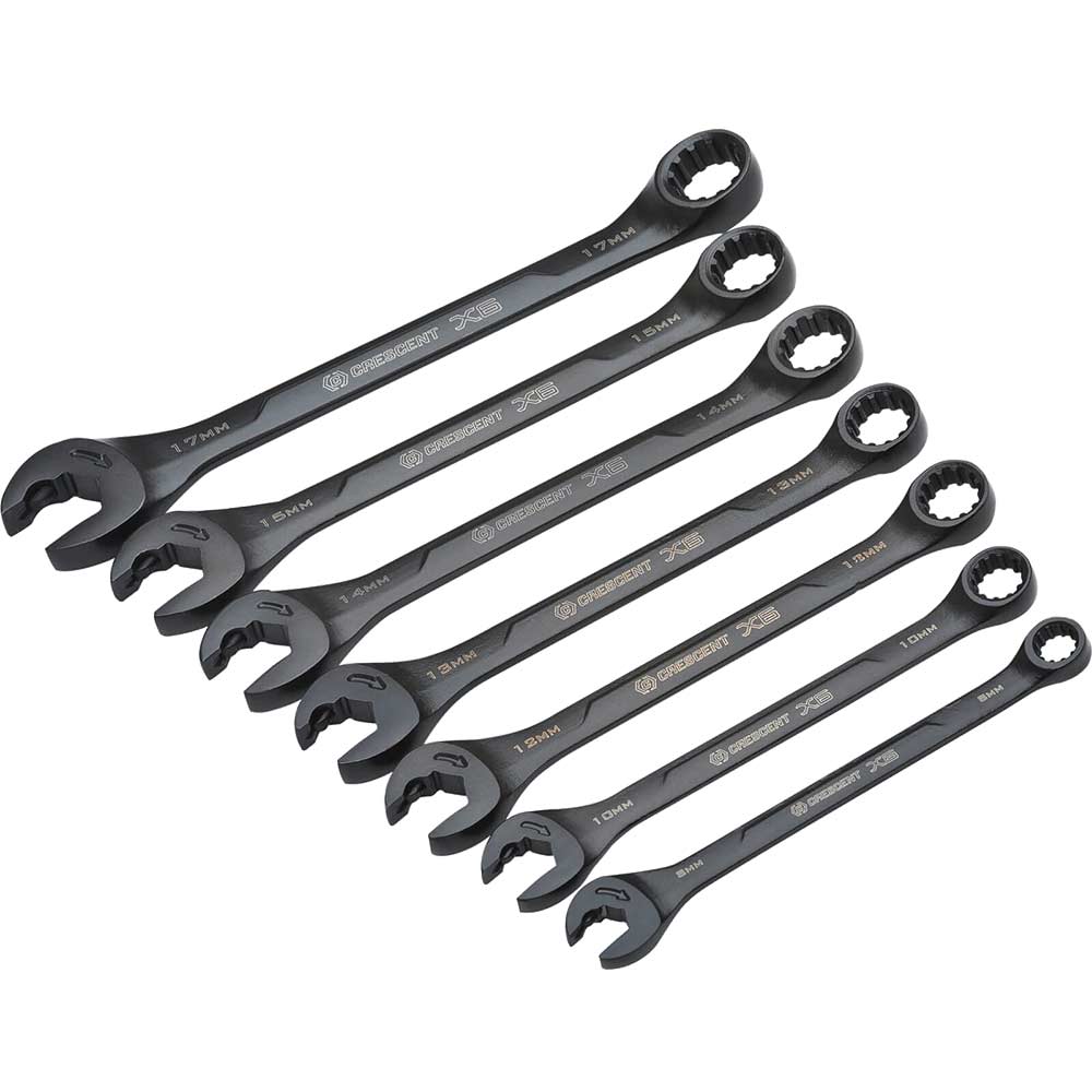 Image of Crescent 7 Piece X6 Open End Ratcheting Wrench Set