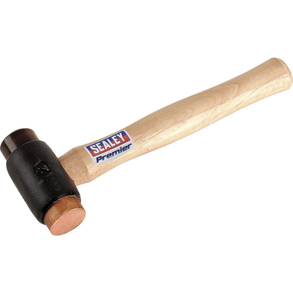 Sealey Copper/ Rawhide Faced Hammer 1000g in UK Specification