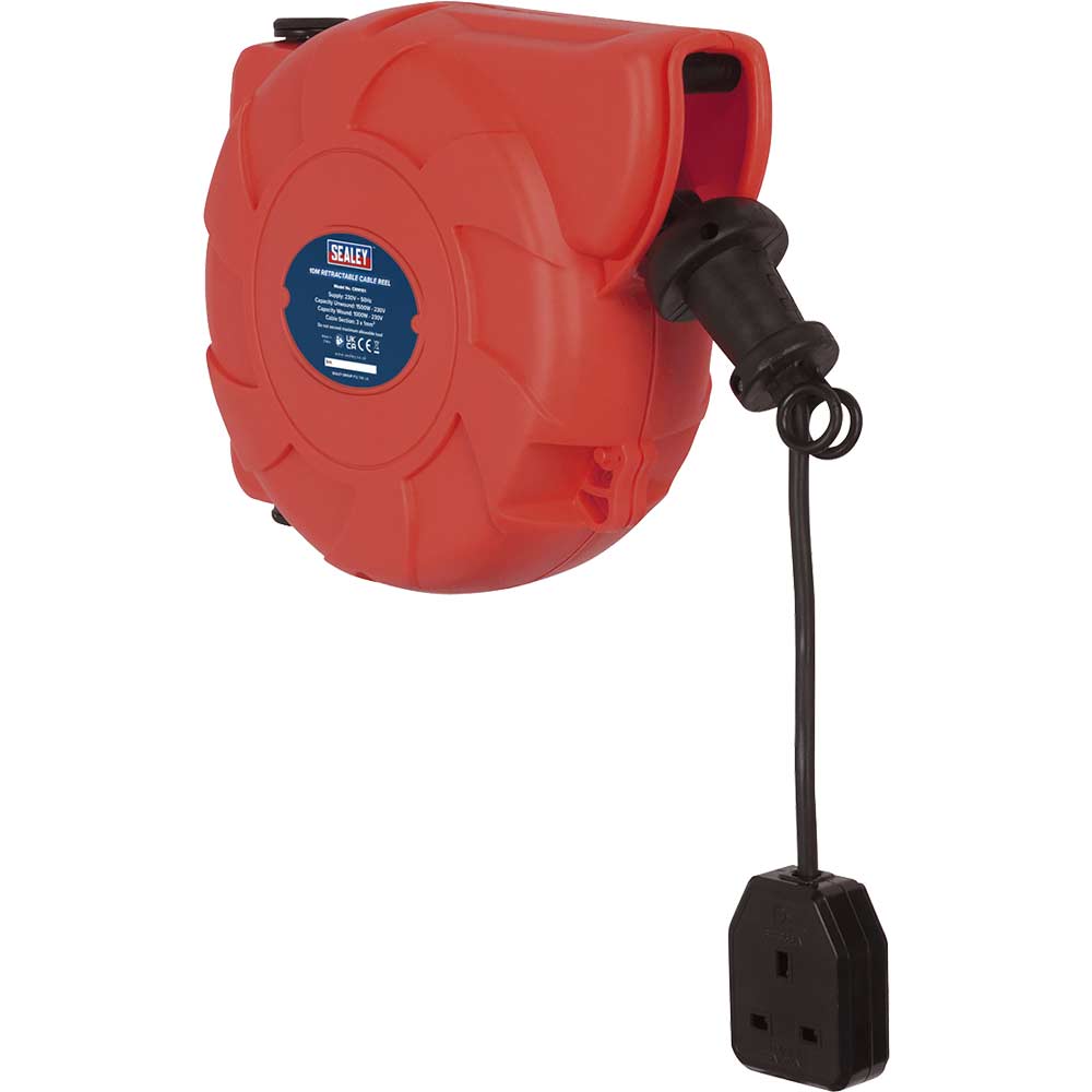 Sealey Wall Mount Cable Extension Reel 240v 10m