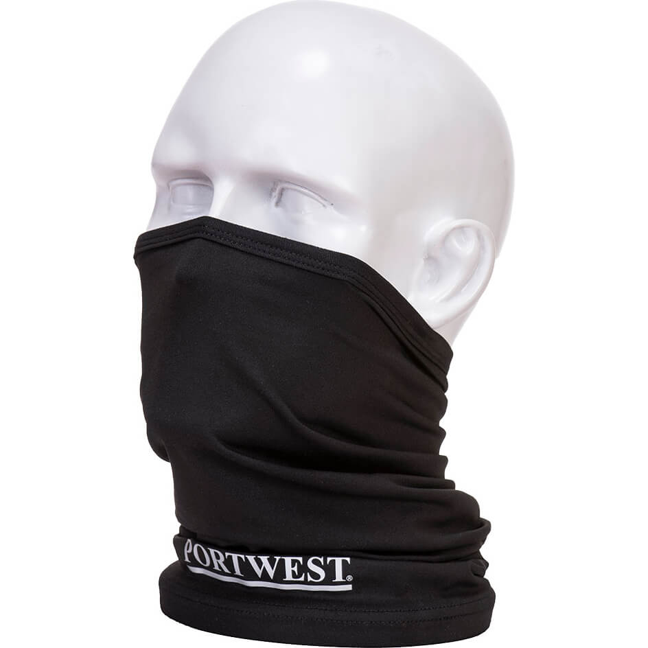 Image of Portwest Anti Microbial Multiway Scarf Black One Size