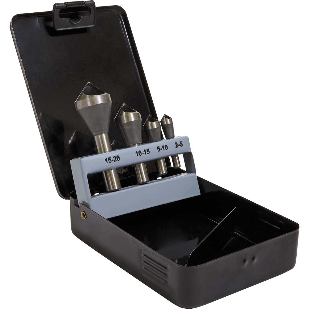 Image of Sealey 4 Piece Deburring Countersink Bit Set