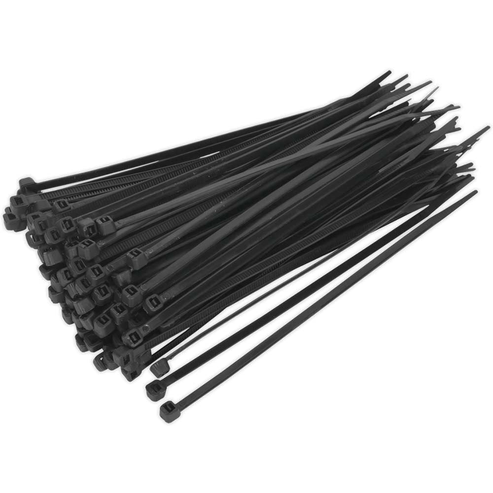Sealey Black Cable Ties 150mm 3.6mm