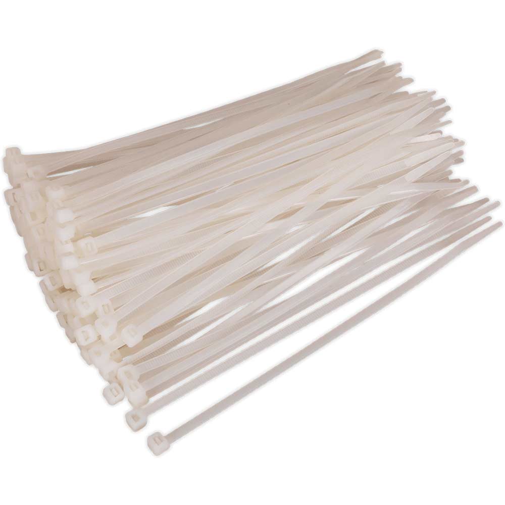 Sealey White Cable Ties 200mm 4.8mm