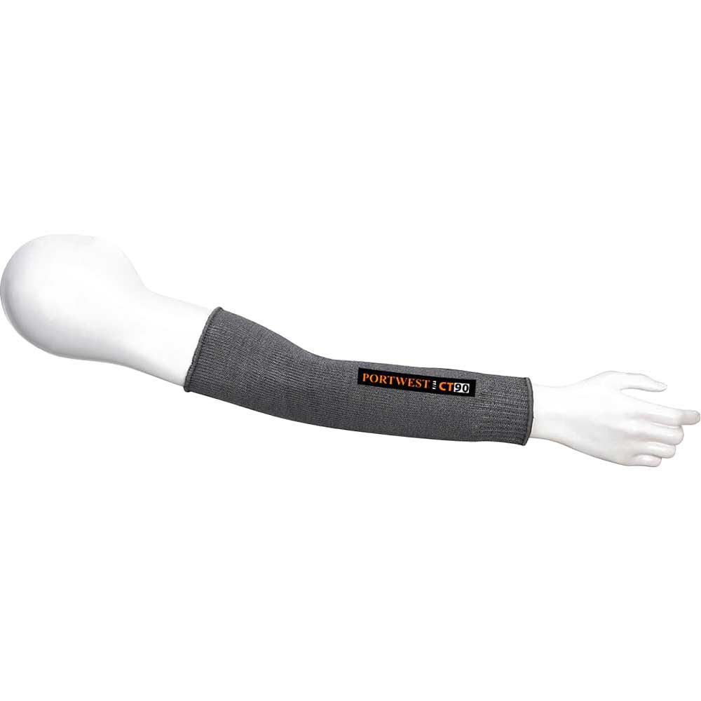 Portwest CT90 Level F Cut Resistant Sleeve 350mm Grey One Size