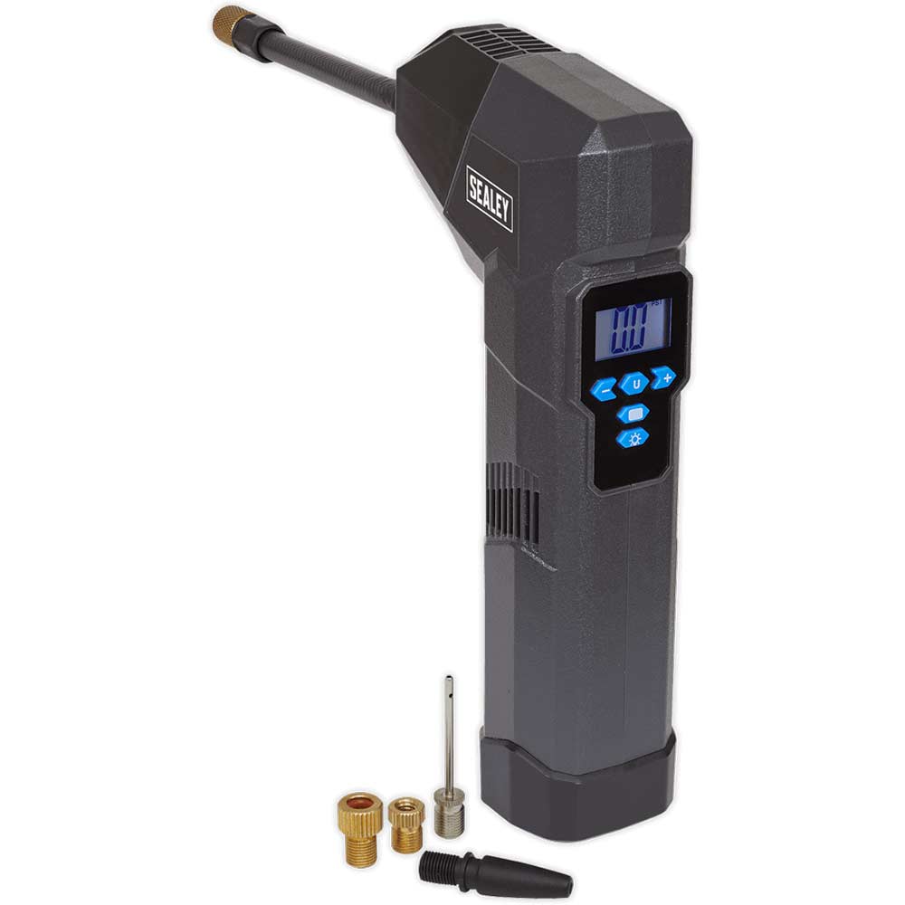 Sealey CTI120 Rechargeable Tyre Inflator, Powerbank and Work Light