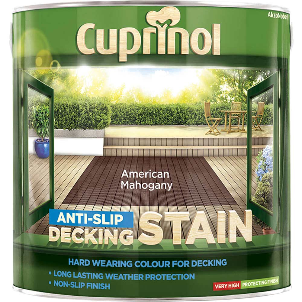 Image of Cuprinol Anti Slip Decking Stain American Mahogany 2.5l