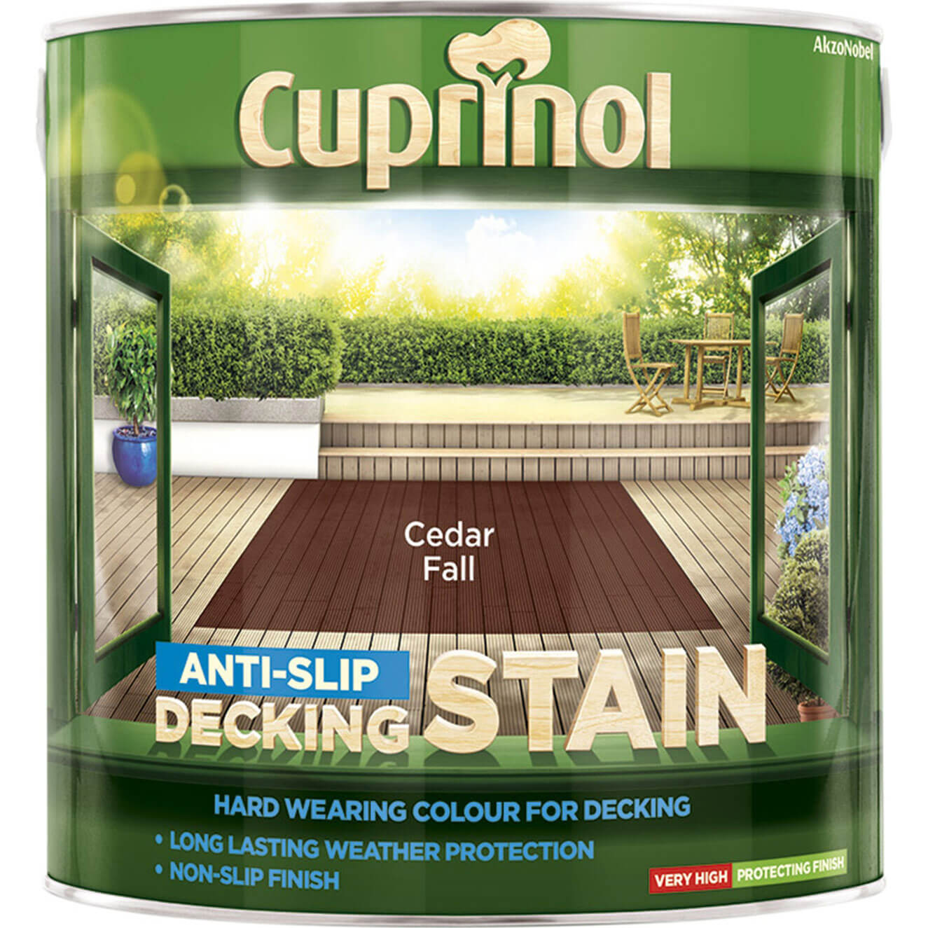 Image of Cuprinol Anti Slip Decking Stain Cedar Fall 2.5l