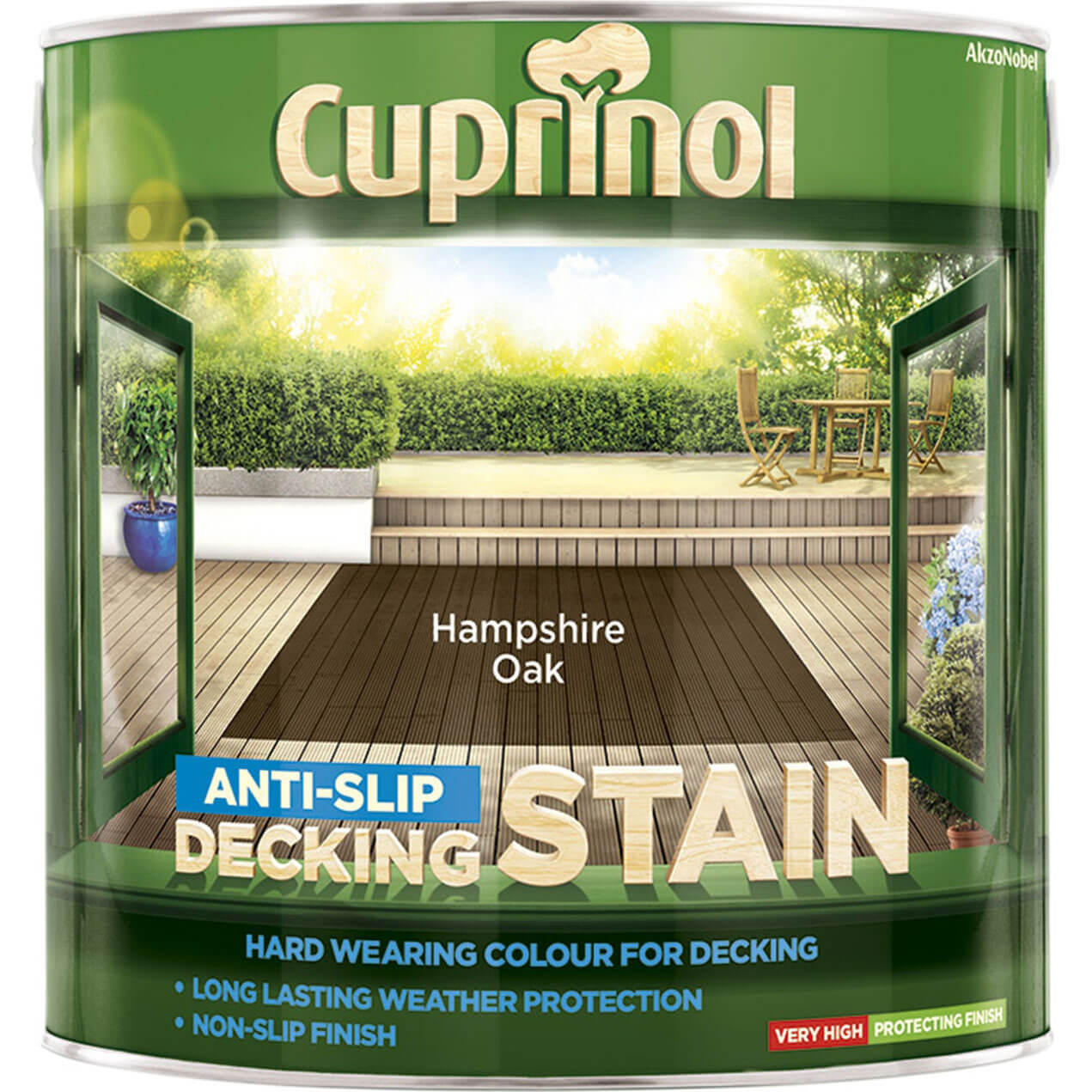 Image of Cuprinol Anti Slip Decking Stain Hampshire Oak 2.5l