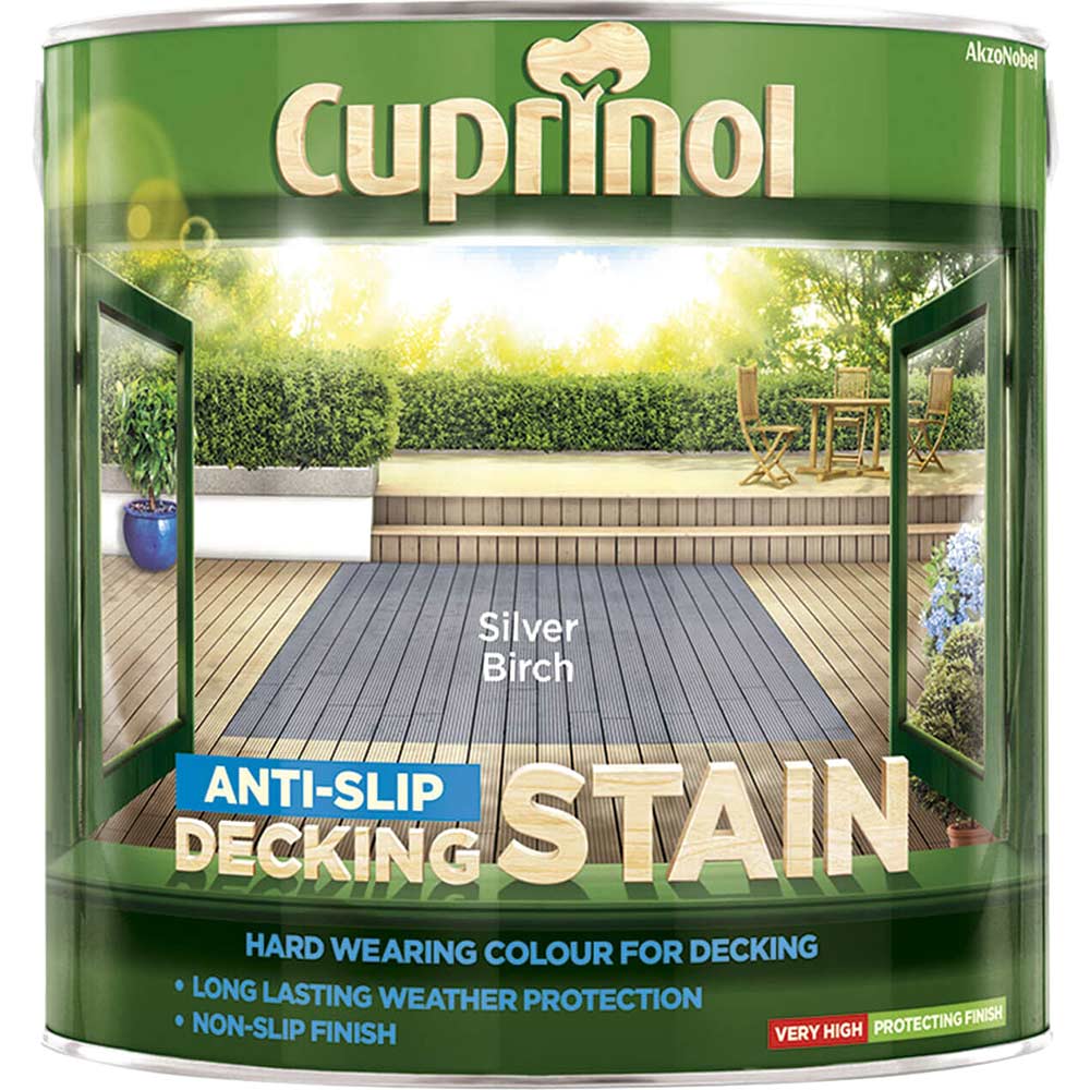 Cuprinol Anti Slip Decking Stain Silver Birch 2.5l