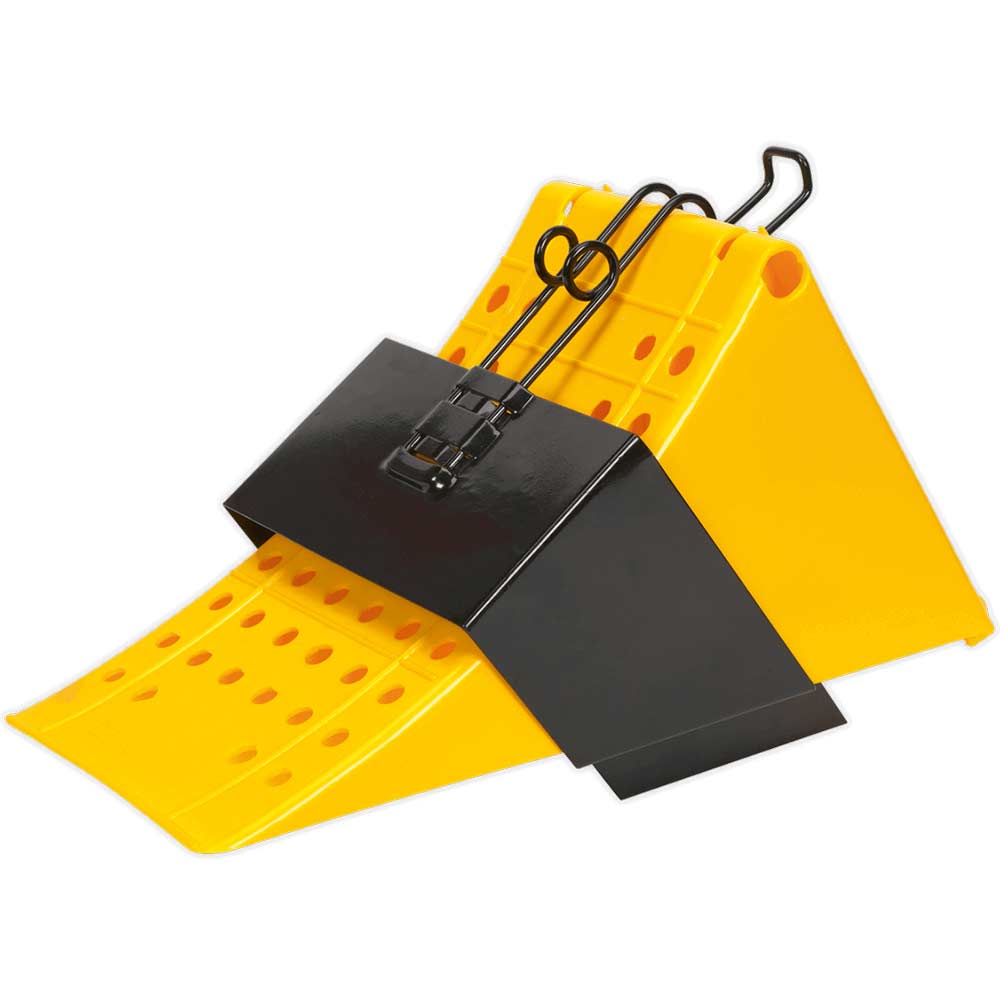 Sealey HGV or LGV Wheel Chock with Bracket 1.7kg Pack of 1