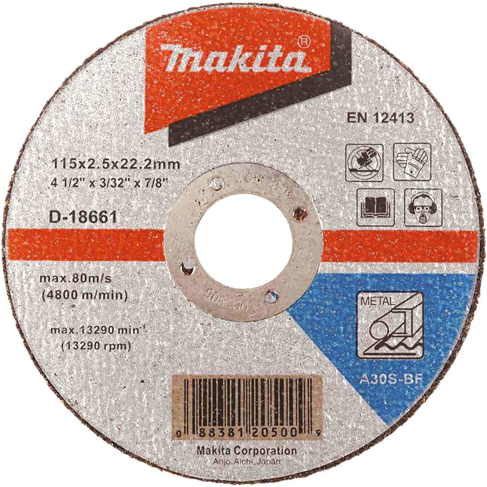 Image of Makita A41 Flat Metal Cutting Disc 115mm