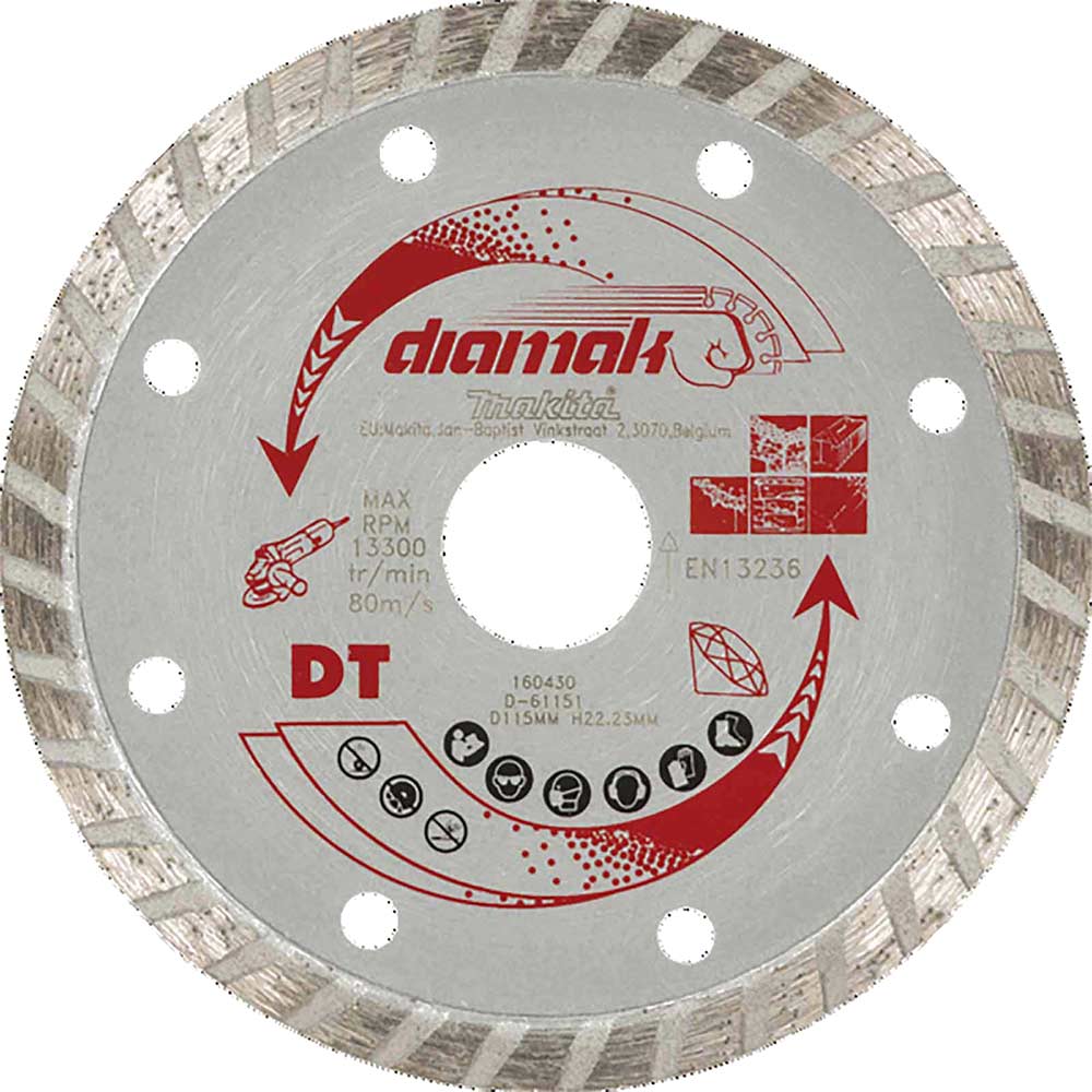 Image of Makita Diamak Turbo Rim Diamond Cutting Disc 115mm