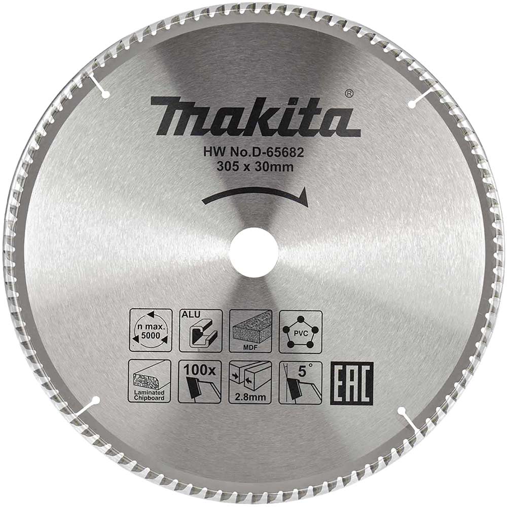 Image of Makita Multi Purpose Circular Saw Blade 305mm 100T 30mm