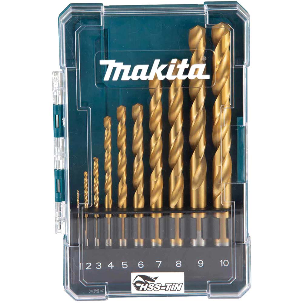 10 Piece HSS TiN Drill Bit Set
