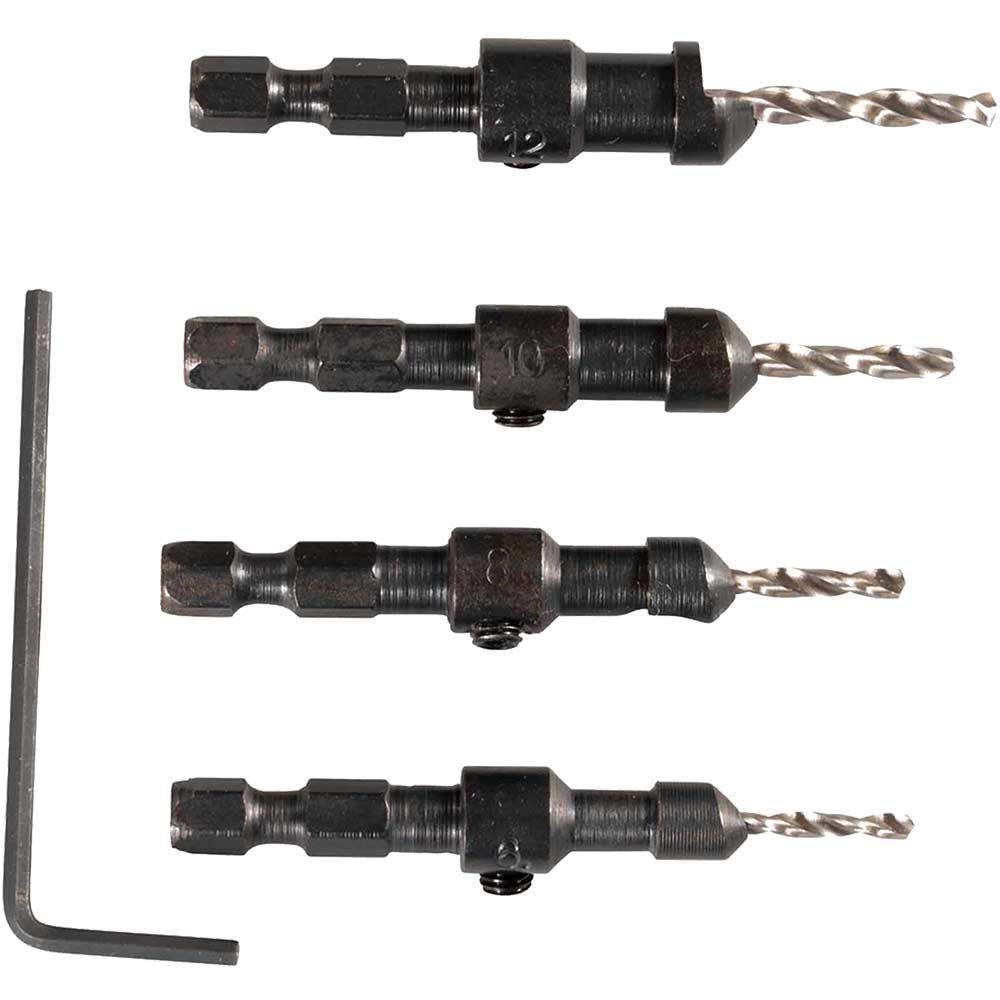Makita 4 Piece Countersinking Drill Bit Set in UK Specification