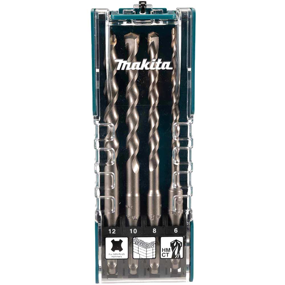 Image of Makita 4 Piece SDS Plus Drill Bit Set
