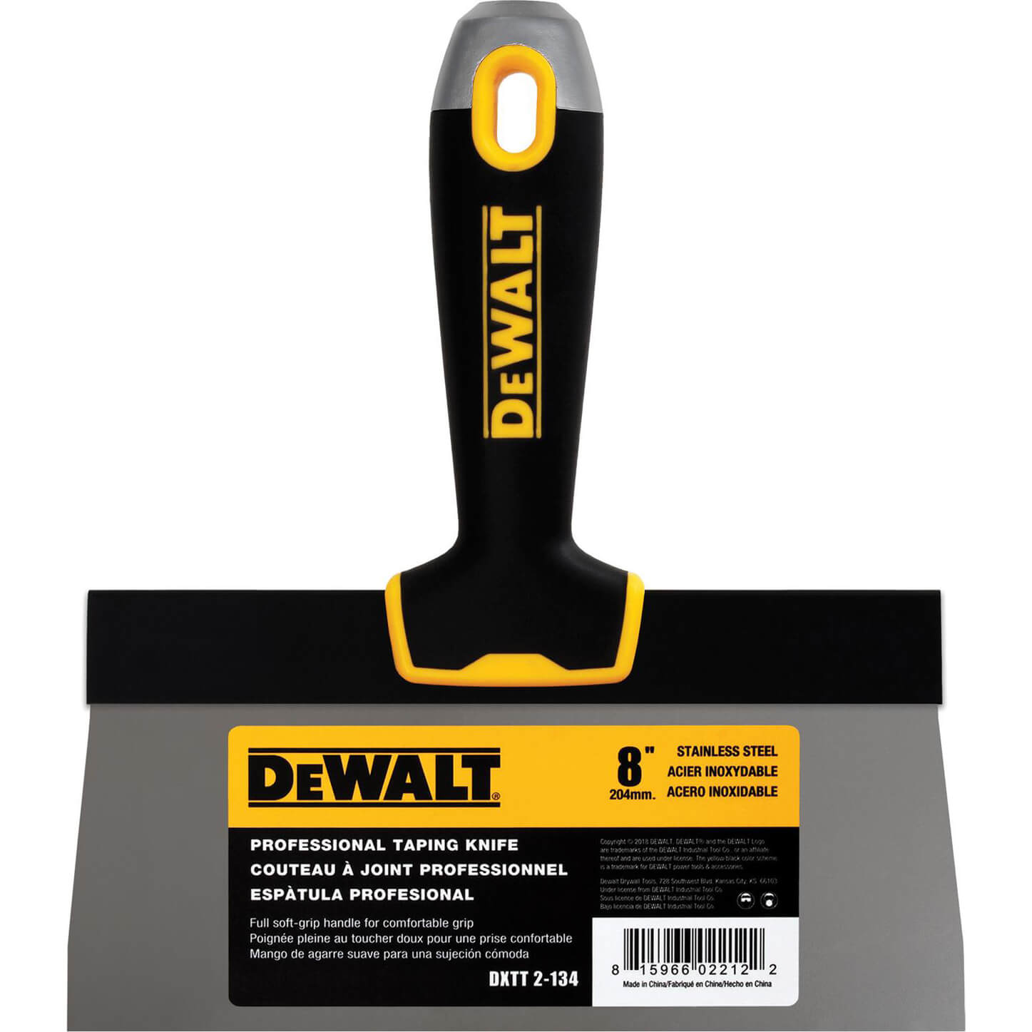 Image of DeWalt Soft Grip Dry Wall Taping Knife 200mm