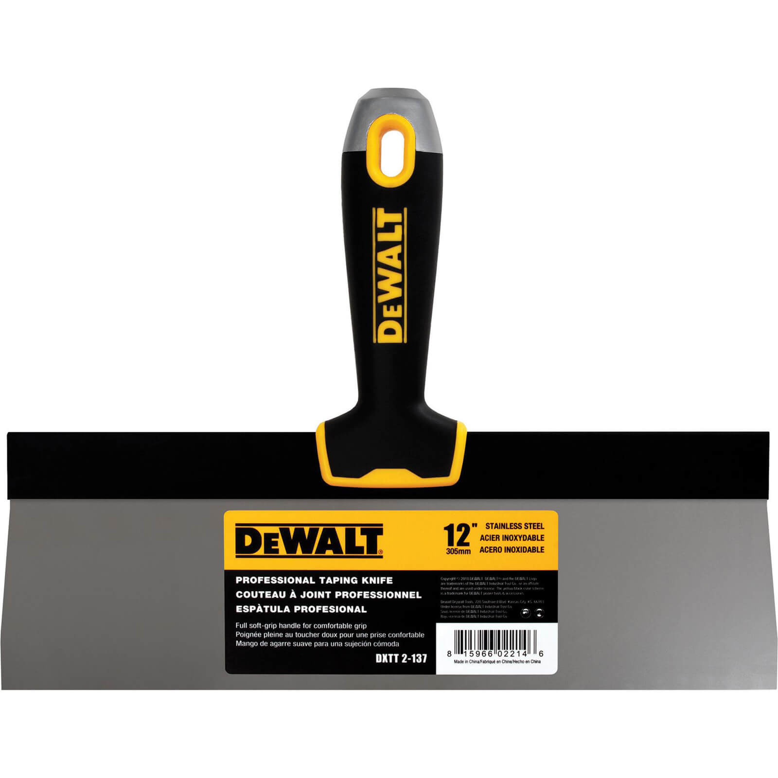Image of DeWalt Soft Grip Dry Wall Taping Knife 300mm