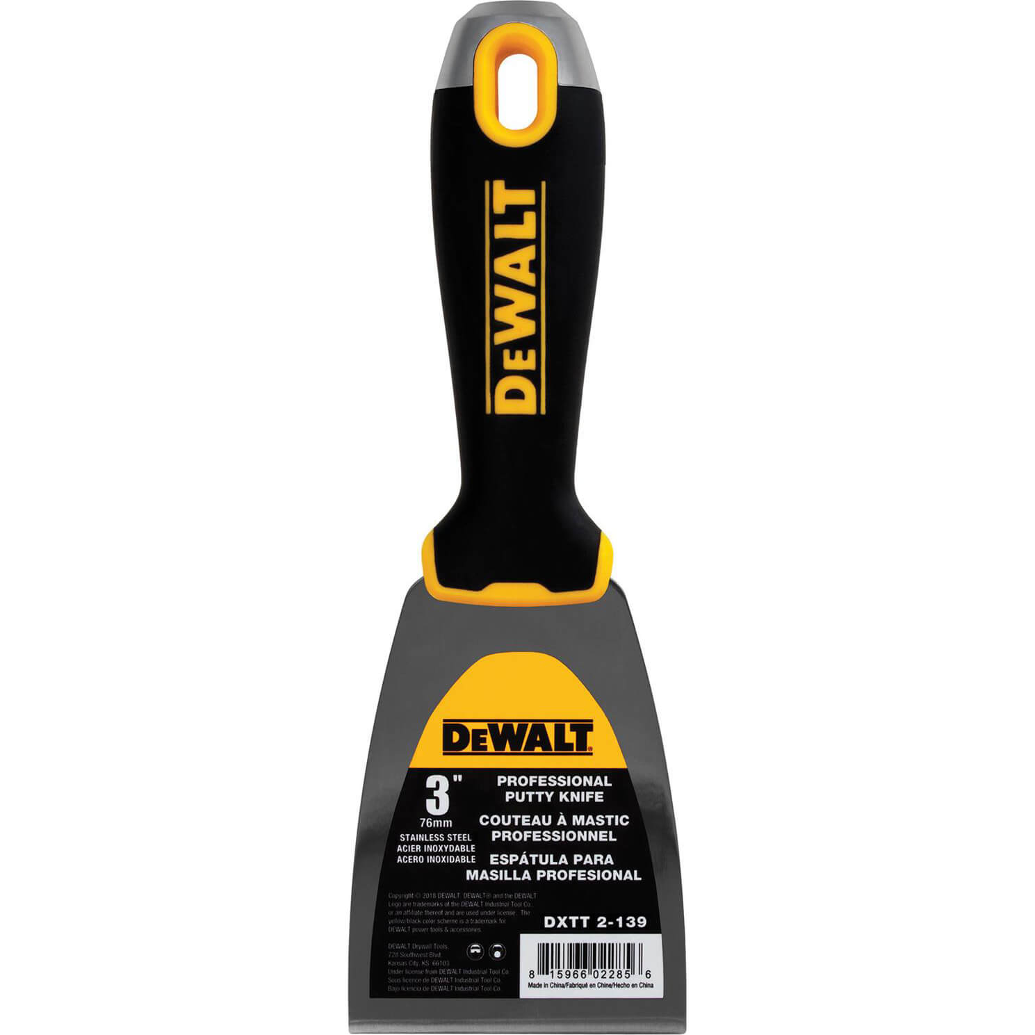 Image of DeWalt Hammer End Dry Wall Jointing and Filling Knife 75mm