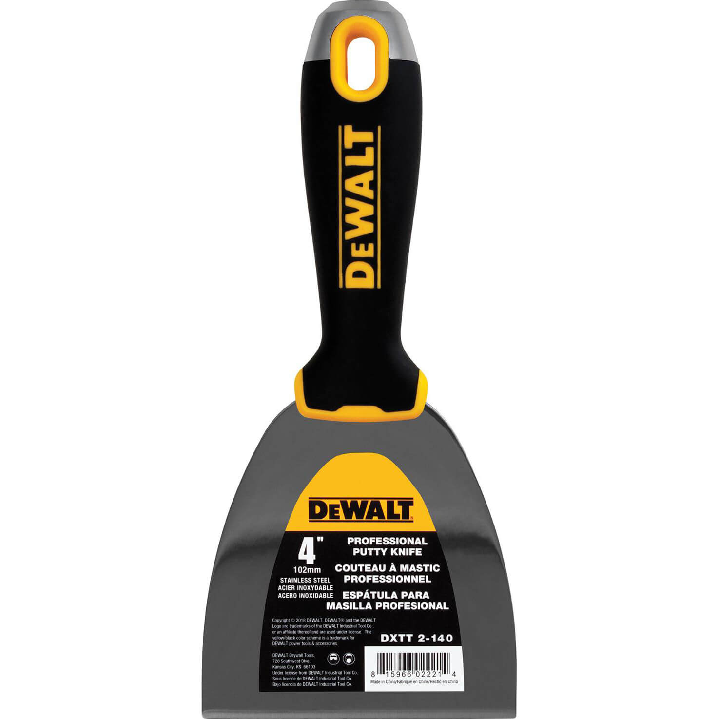 Image of DeWalt Hammer End Dry Wall Jointing and Filling Knife 100mm
